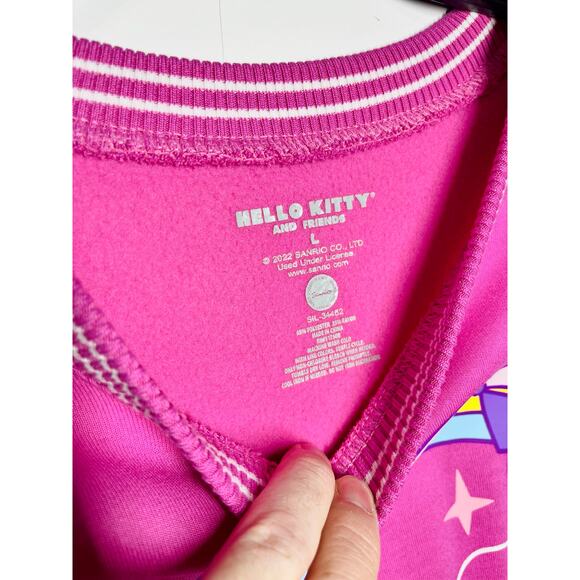 Hello Kitty And Friends Sweatshirt Women's Large Pink Long Sleeve TV Graphic - Picture 2 of 8
